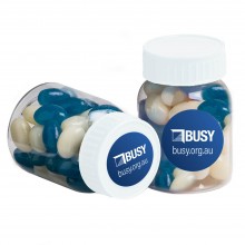 BABY JAR FILLED WITH MINI JELLY BEANS (Mixed or Corp Colours) 50g